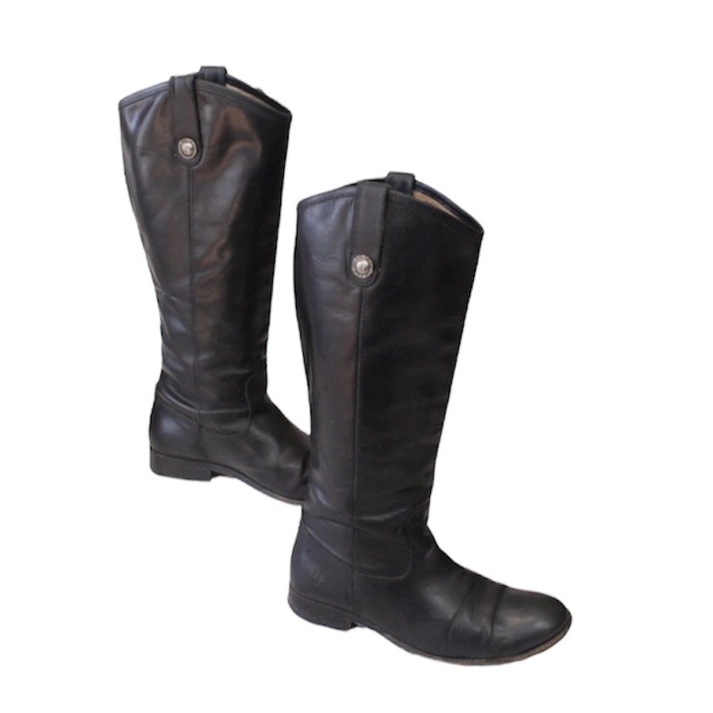 Frye Melissa Button Leather Riding Boots - Picture 5 of 8